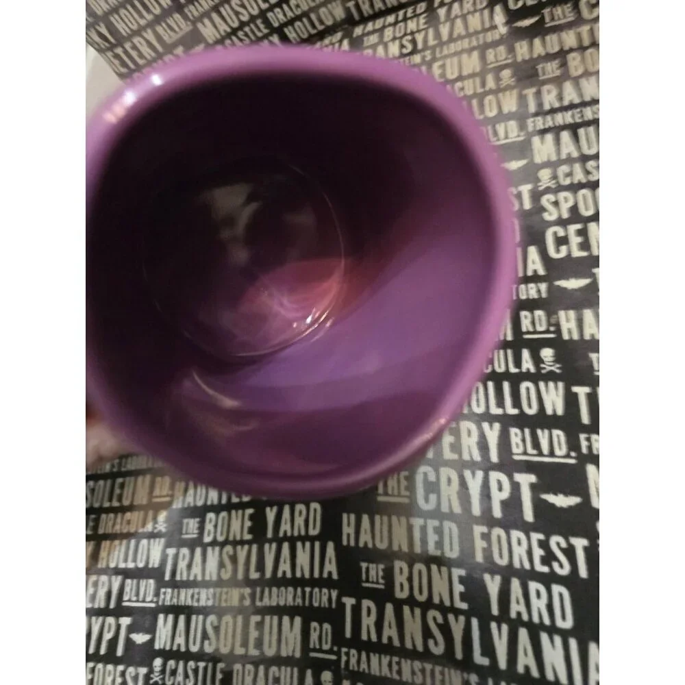 NWT Rae Dunn Purple Beware Halloween Coffee Mug